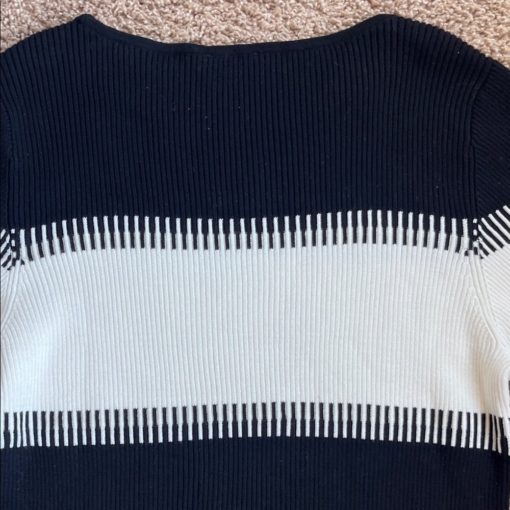 Vince Camuto Black and Cream Sweater - Picture 8 of 9